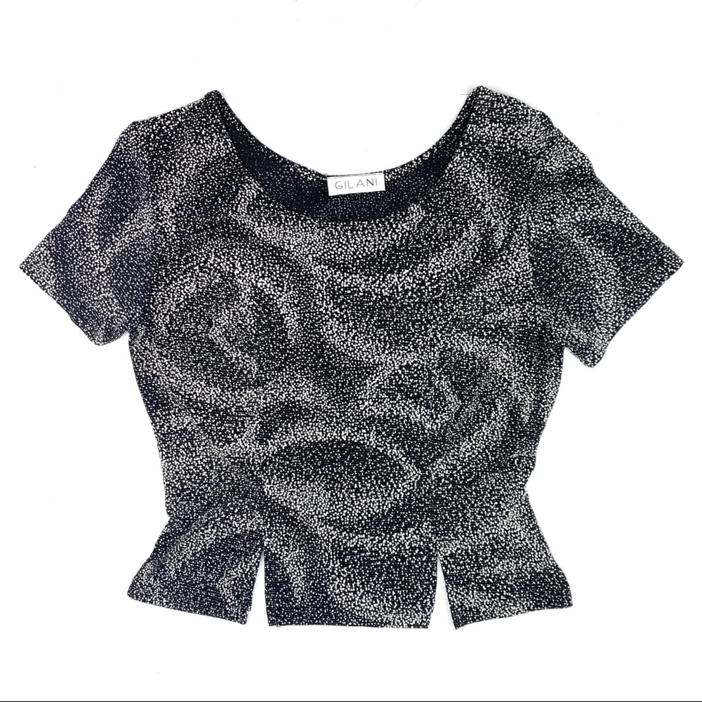 Vintage 90s Trippy Print Textured T Shirt | Size M